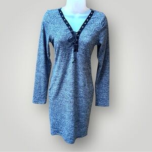 Poof Fitted Fashionable Gray Dress